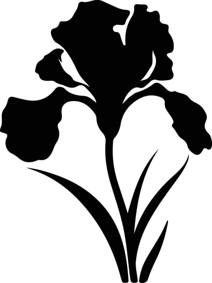 ai généré iris noir silhouette vecteur