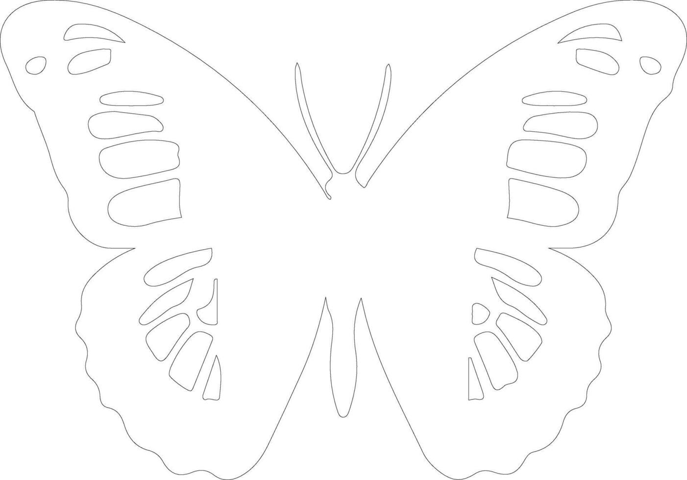 ai généré monarque papillon contour silhouette vecteur