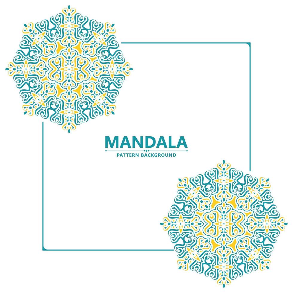 concept de bannière de modèle de mandala coloré vecteur