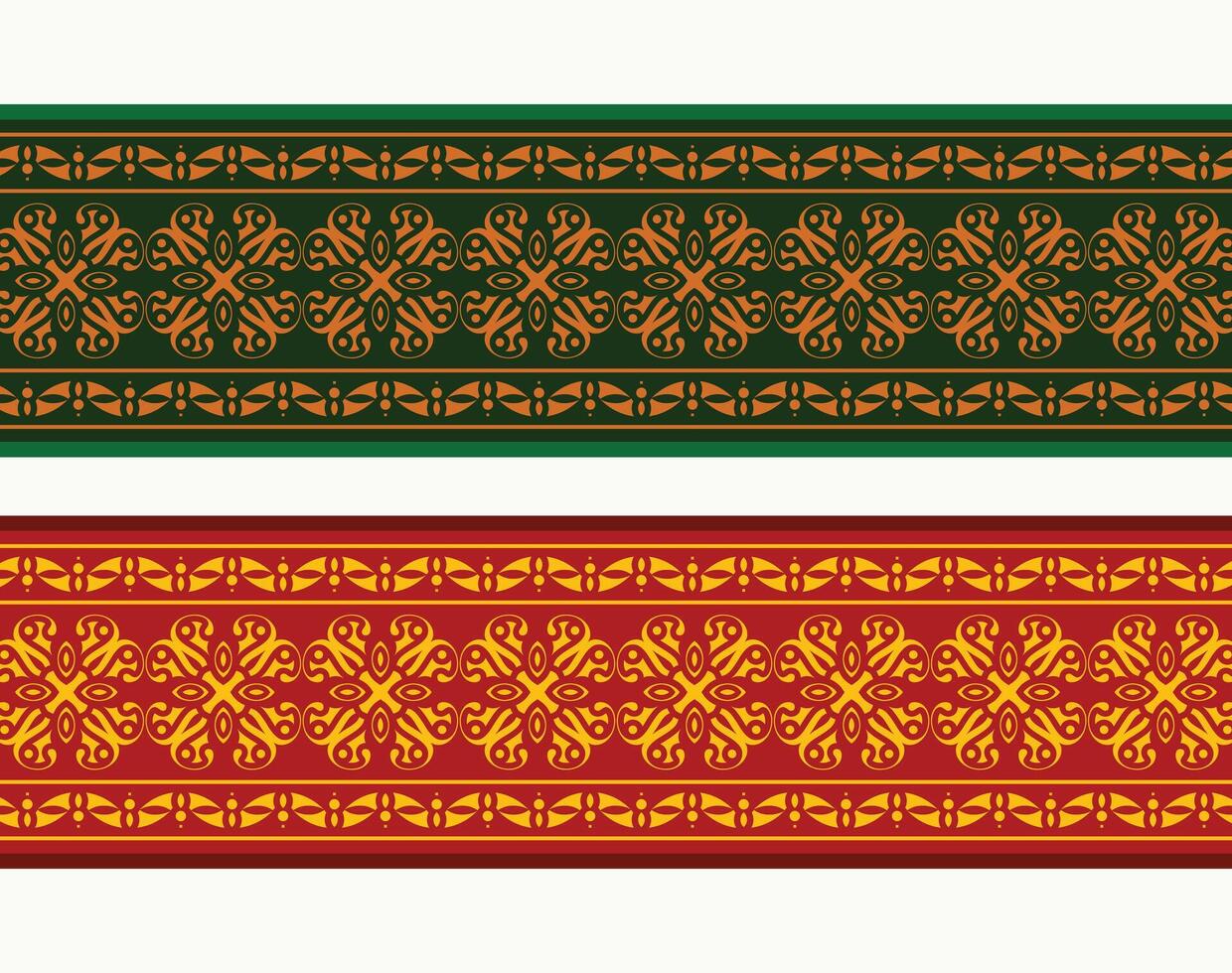 bordure de bannière au henné avec bordure colorée vecteur