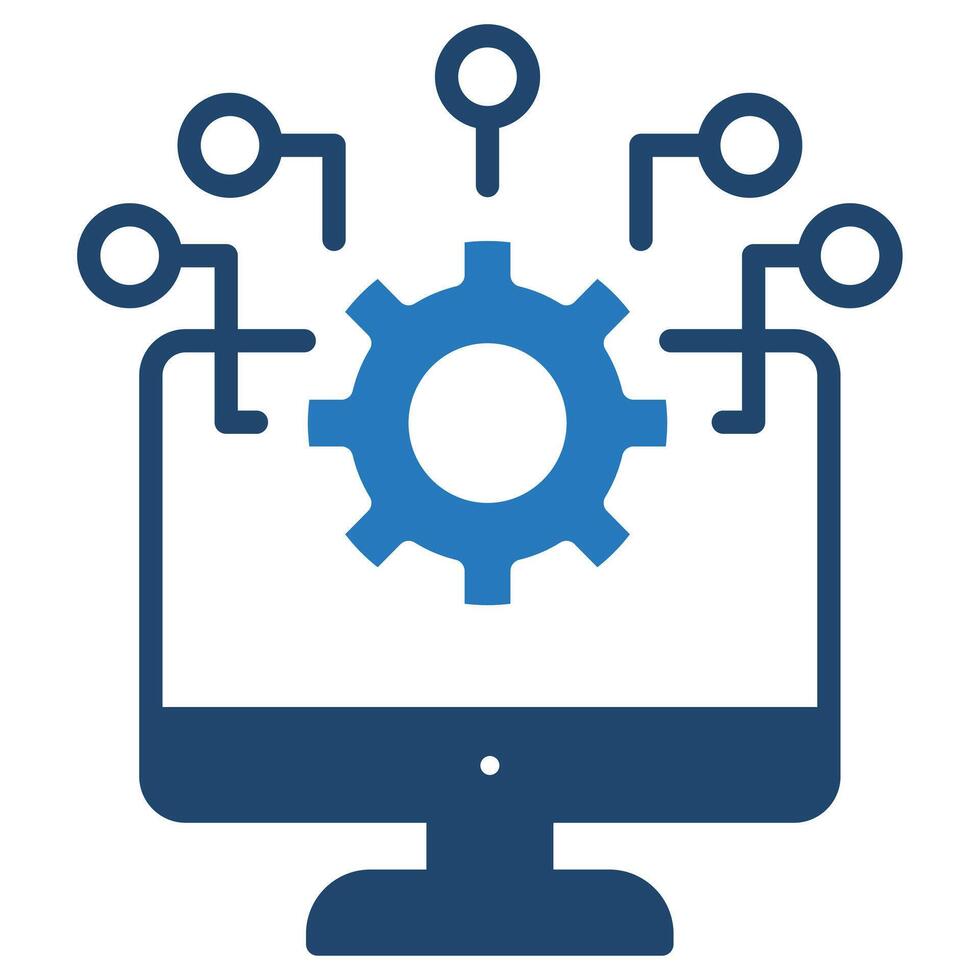 systèmes l'intégration icône ligne vecteur illustration