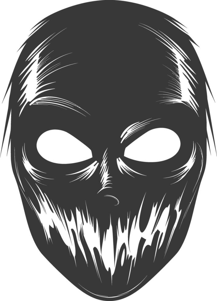 ai généré silhouette effrayant masque pour le mascarade noir Couleur seulement vecteur