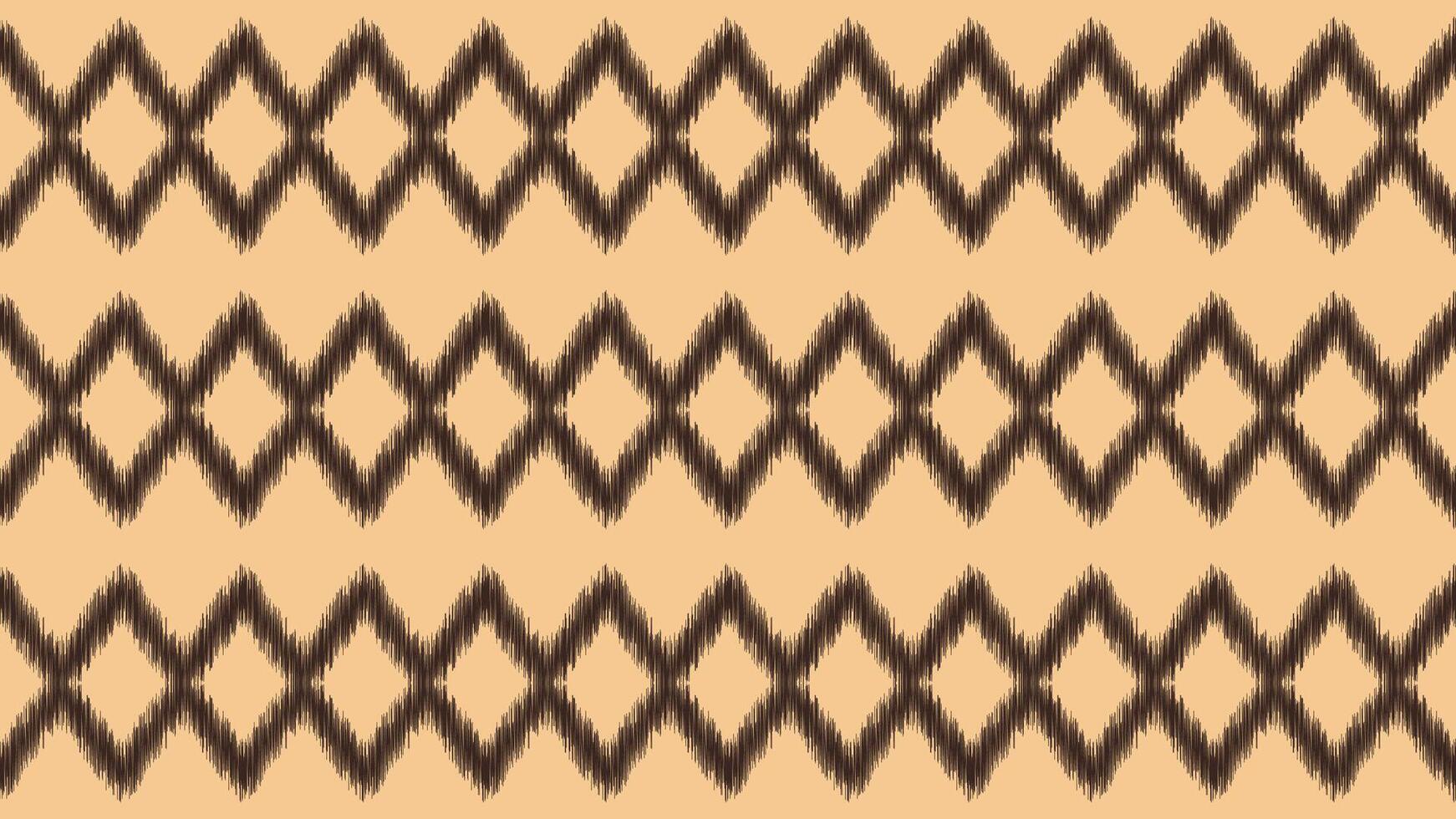 traditionnel ethnique ikat motif en tissu modèle géométrique style.africain ikat broderie ethnique Oriental modèle marron Contexte fond d'écran. résumé, vecteur, illustration.texture, cadre, décoration. vecteur