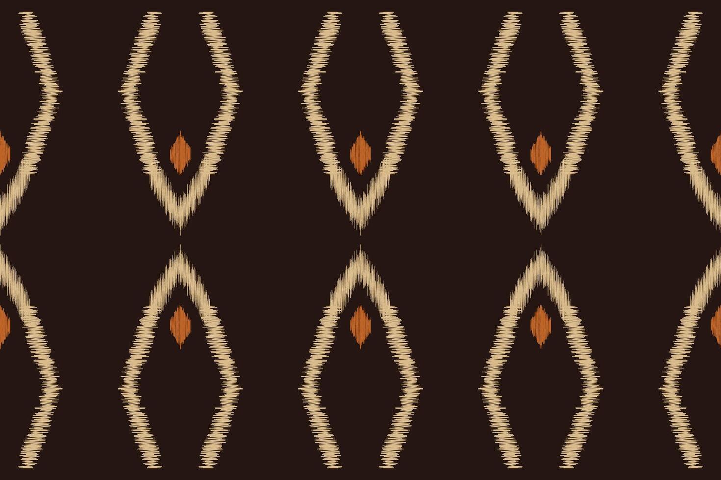 traditionnel ethnique ikat motif en tissu modèle géométrique style.africain ikat broderie ethnique Oriental modèle marron Contexte fond d'écran. résumé, vecteur, illustration.texture, cadre, décoration. vecteur