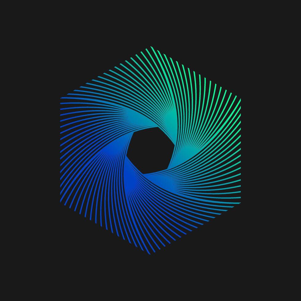 moderne coloré hexagone abstrait vecteur logo ou élément conception. meilleur pour identité et logotypes. Facile forme.