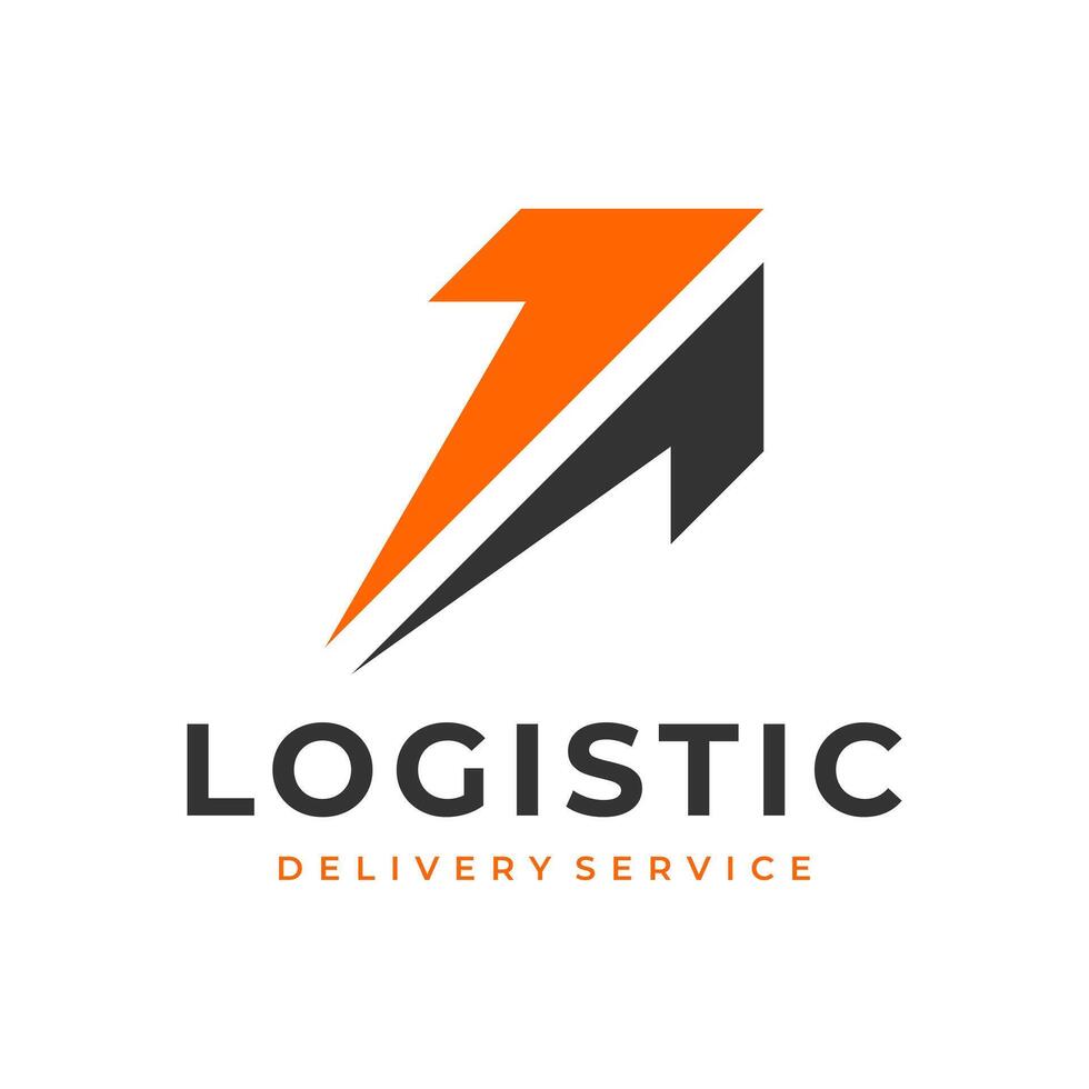 la logistique logo, La Flèche conception logo modèle, vecteur illustration