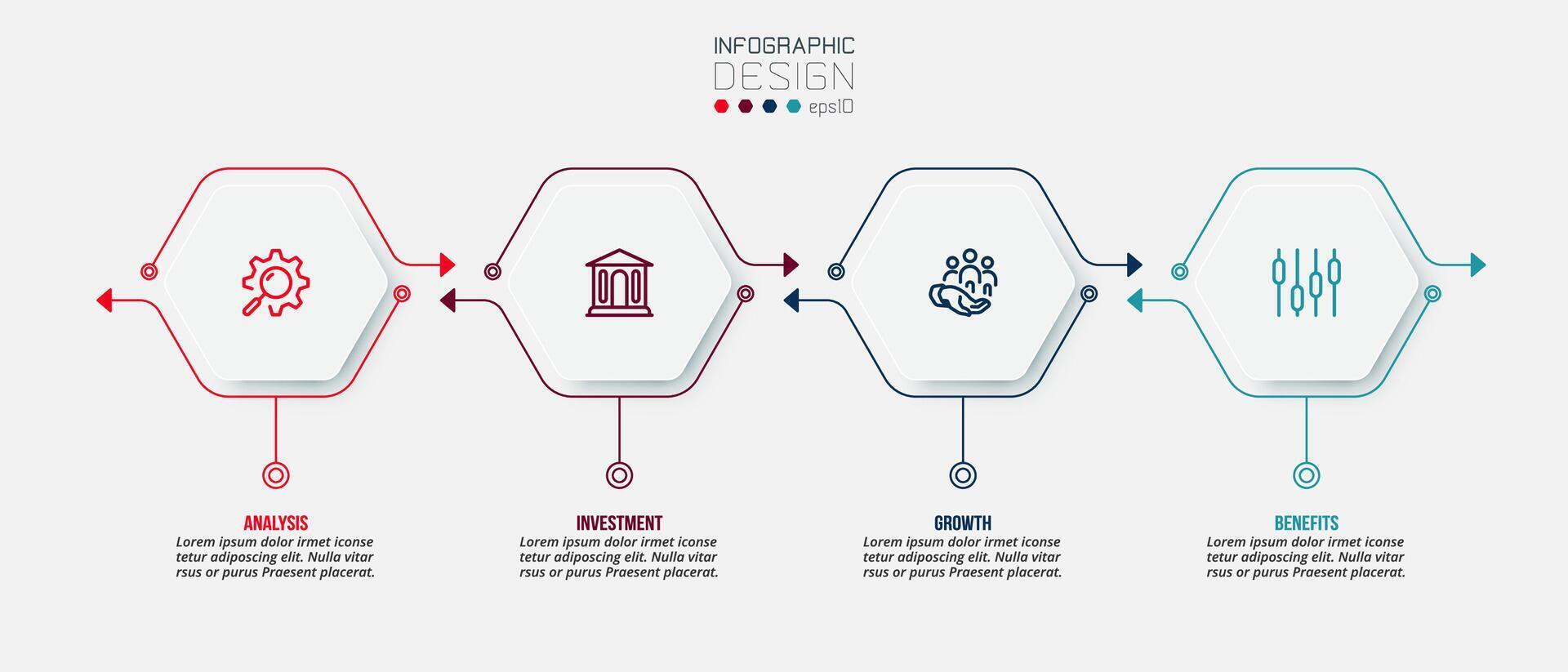 modèle d'infographie entreprise graphique chronologique. vecteur