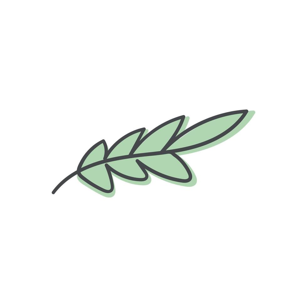 Facile main tiré griffonnage plante icône. feuille logo. la nature et écologie symbole. vecteur illustration