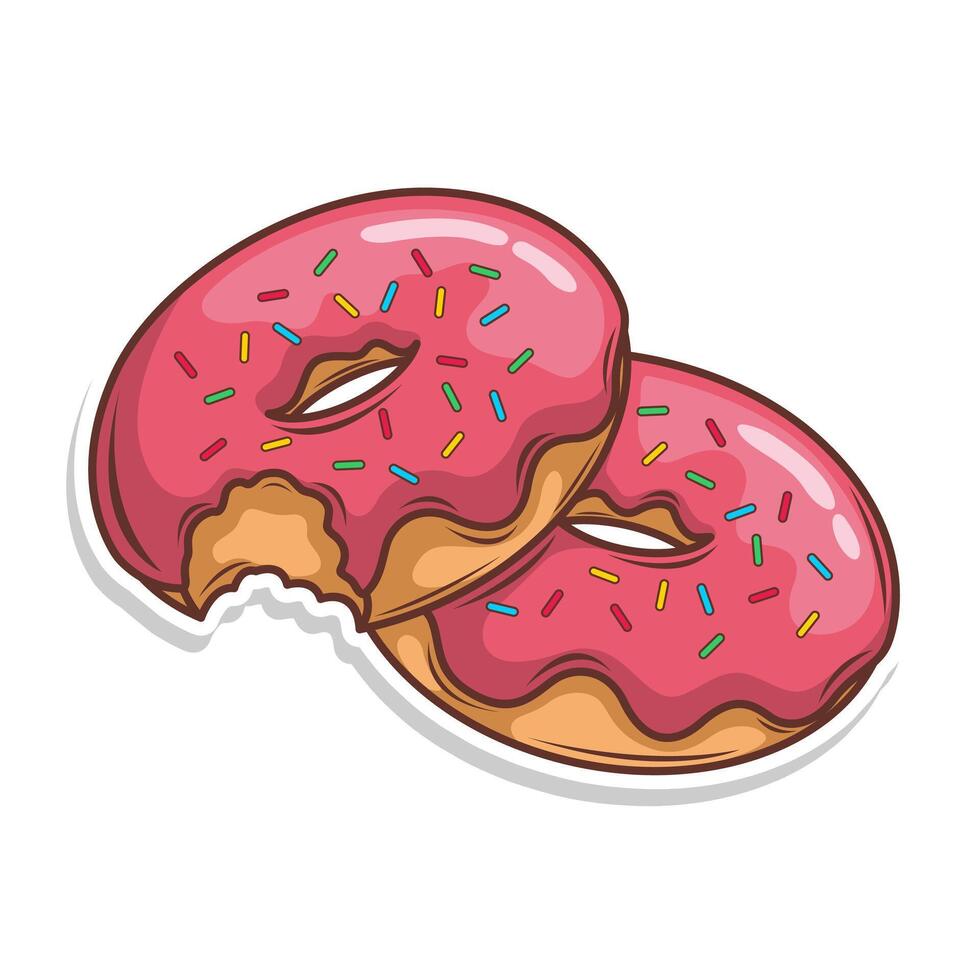 délicieux Donut vecteur main dessiner illustration