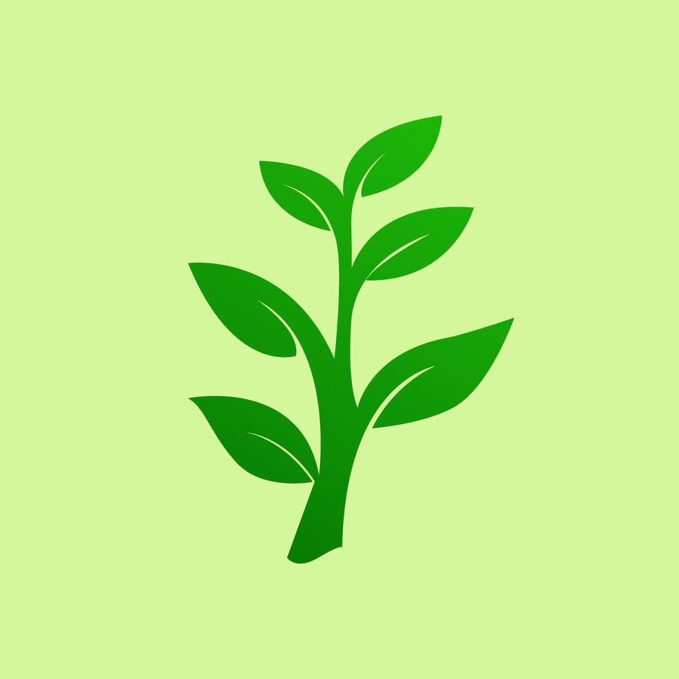 feuille de arbre et plante. écologie, bio et Naturel des produits concept. vecteur