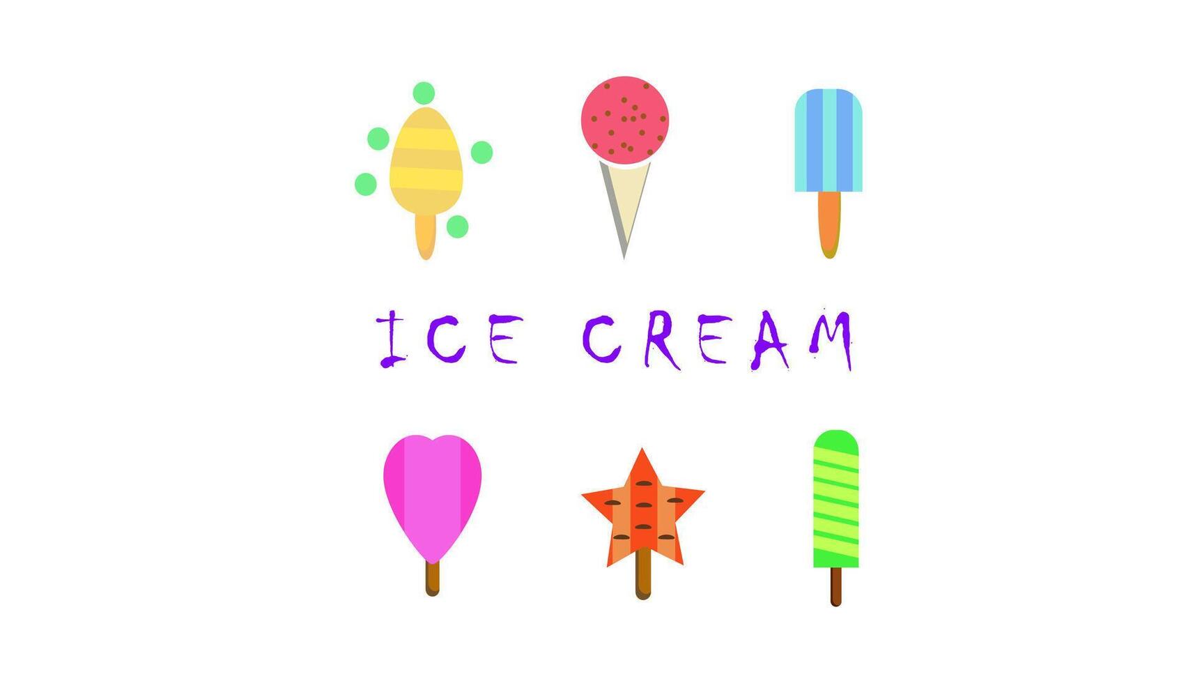la glace crème emblème, glace crème logo, Facile et minimaliste. vecteur