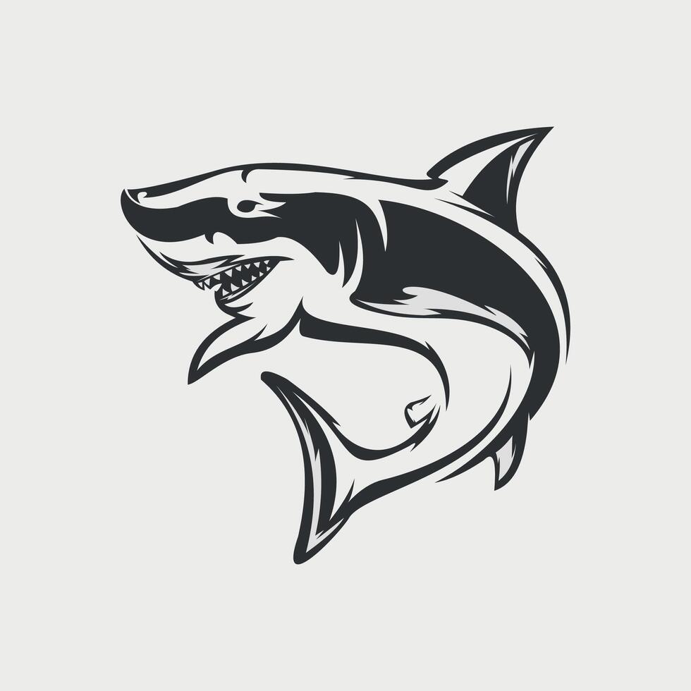 requin logo conception vecteur