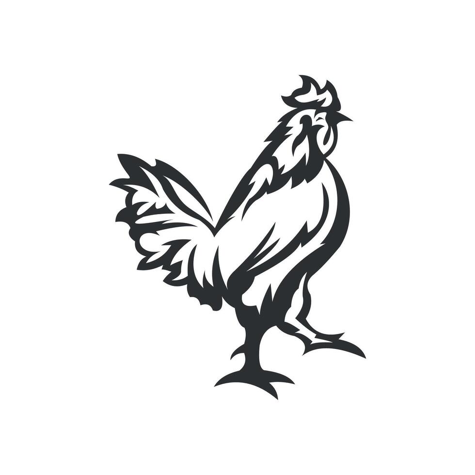 création de vecteur de logo de poulet