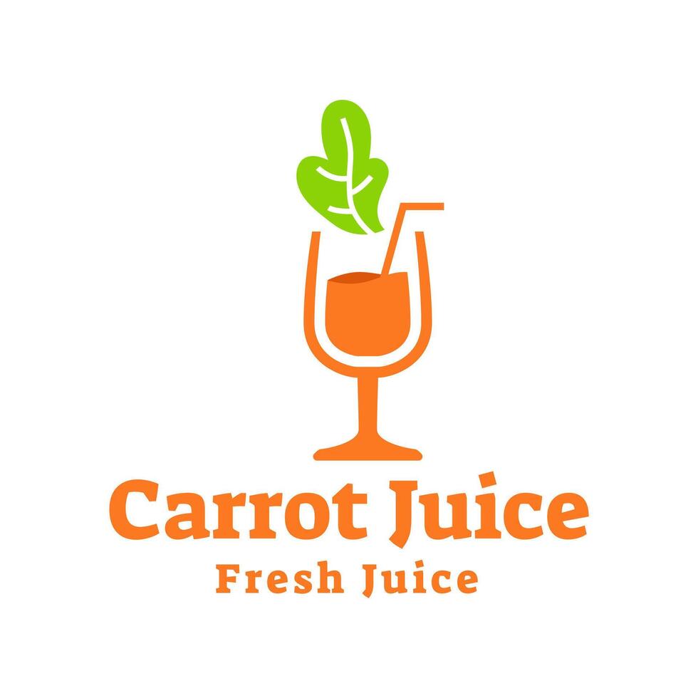 jus carotte logo, Frais carotte boisson logo conception vecteur modèle isolé sur blanc Contexte.