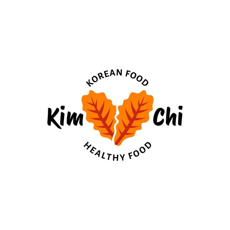 Kimchi logo coréen nourriture vecteur modèle, pour biologique en bonne santé traditionnel fait maison nourriture graphique dessins inspiration