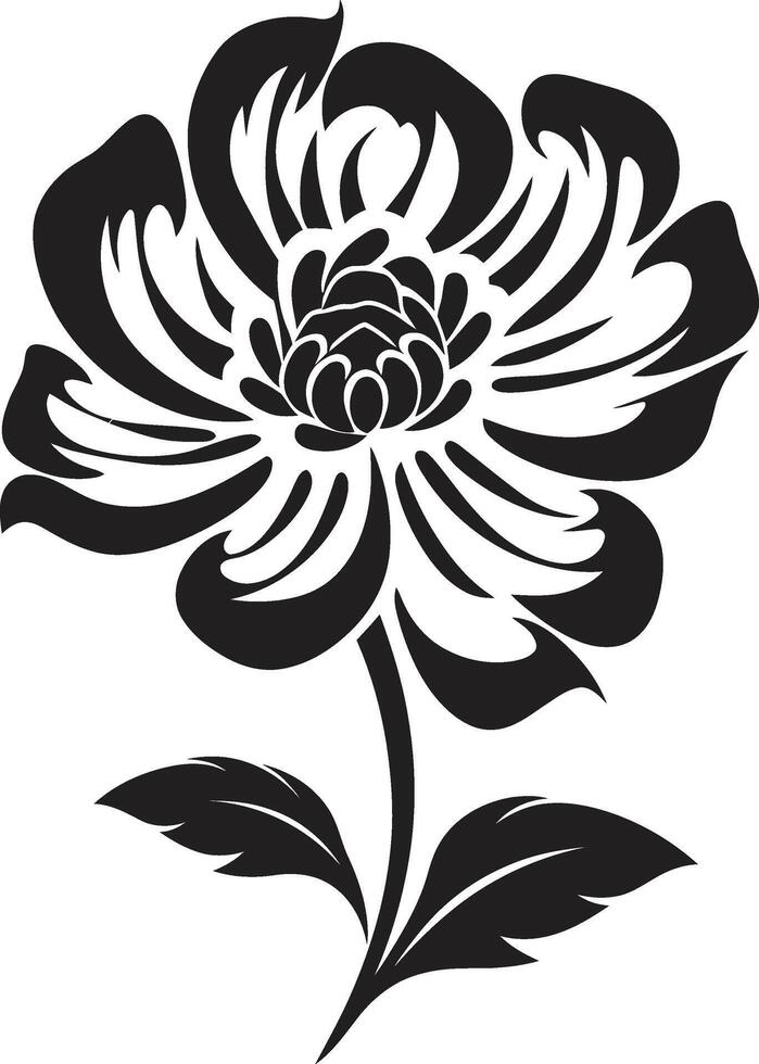 minimaliste Floraison frontière monochrome floral Cadre audacieux floral contour noir vecteur icône
