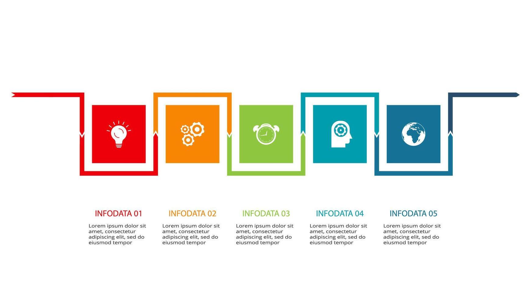 Créatif concept pour infographie avec 5 pas, choix, les pièces ou processus. affaires Les données visualisation. vecteur