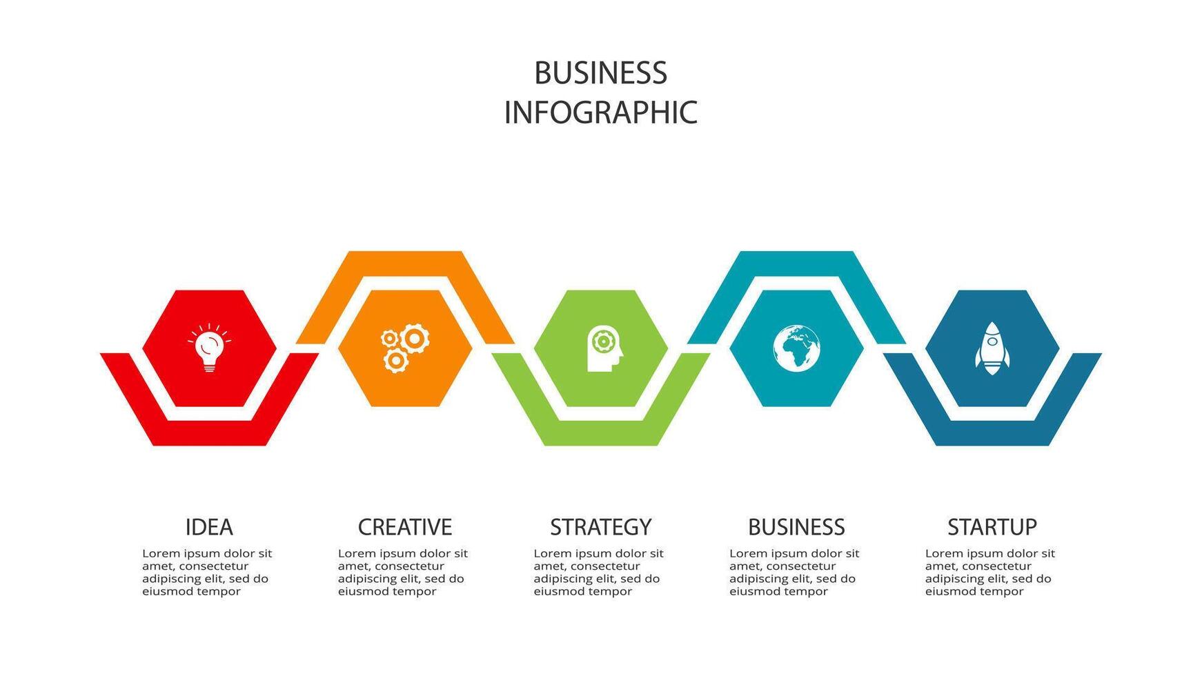 Créatif concept pour infographie avec 5 pas, choix, les pièces ou processus. affaires Les données visualisation. vecteur