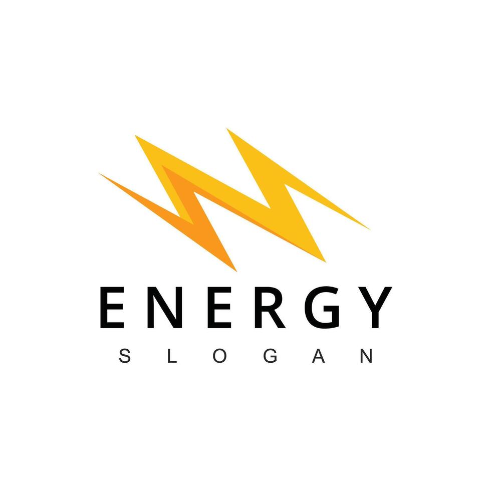 éclat logo énergie Puissance conception vecteur modèle. coup de tonnerre Tension électrique logo