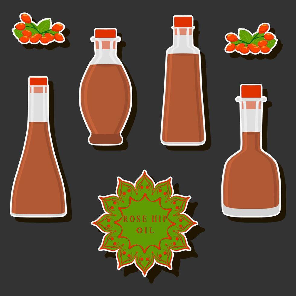 illustration sur thème gros ensemble différent les types liquide huile, bouteille divers Taille vecteur
