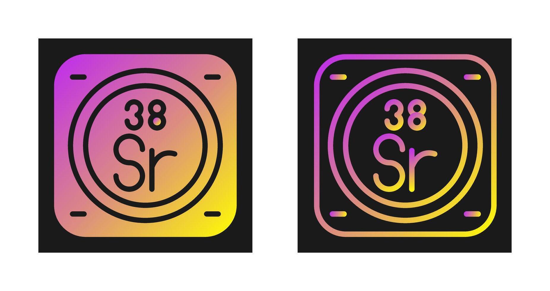 strontium vecteur icône