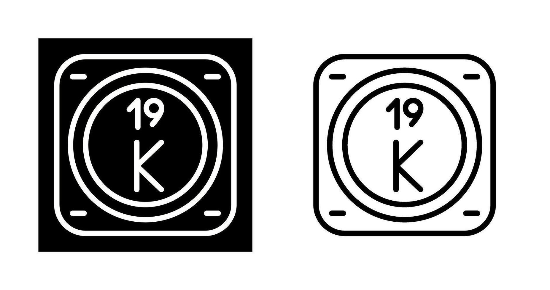 potassium vecteur icône