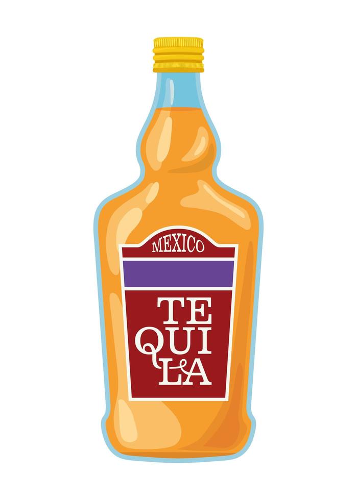 icône de tequila sur fond blanc vecteur