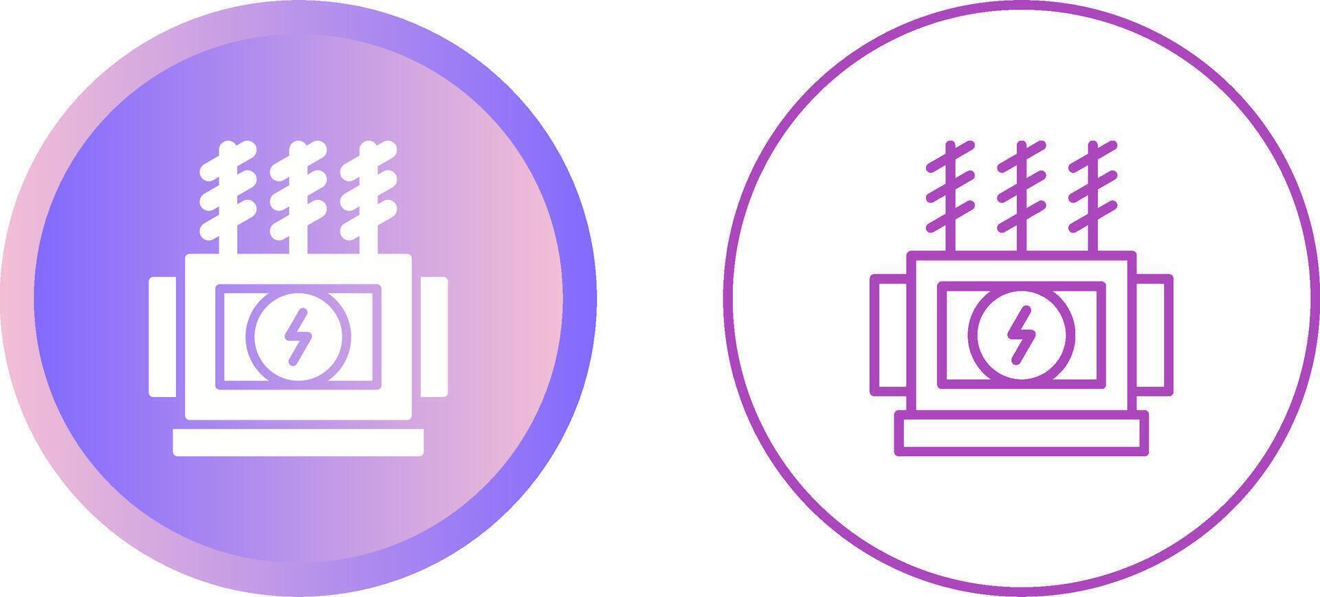 Puissance transformateur vecteur icône