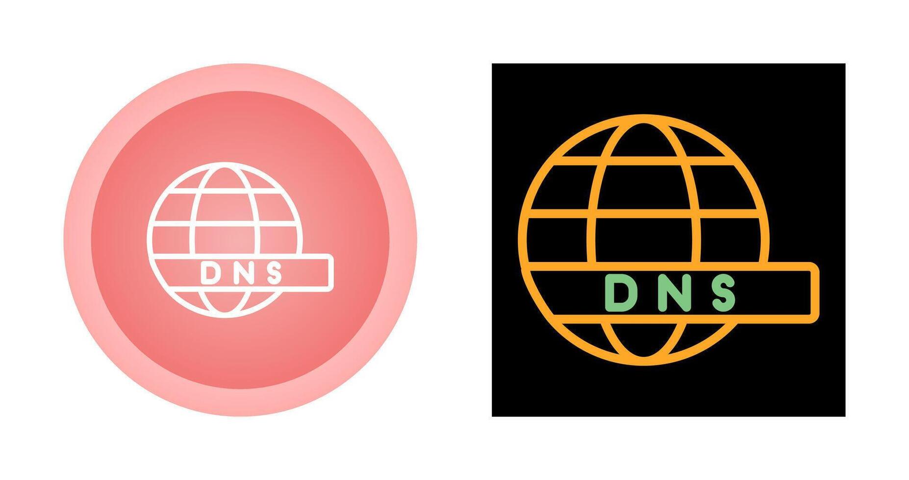 DNS serveur vecteur icône