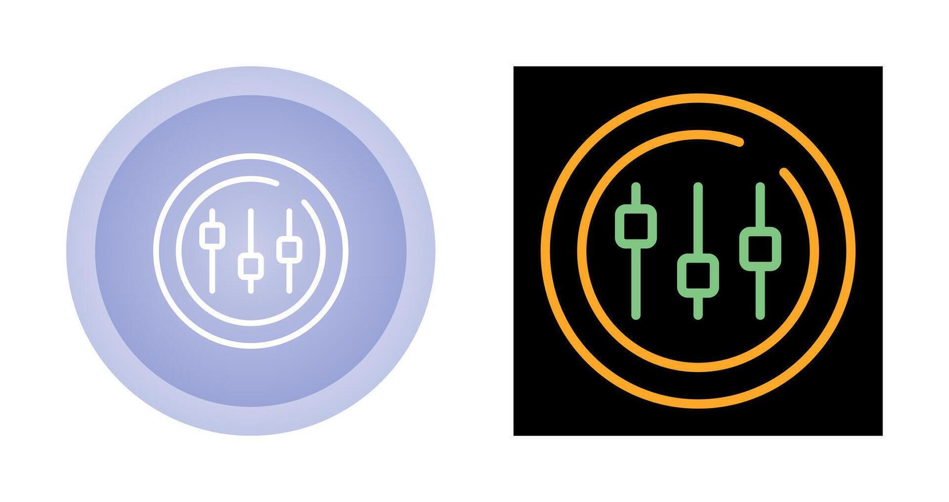 la musique égaliseur cercle vecteur icône