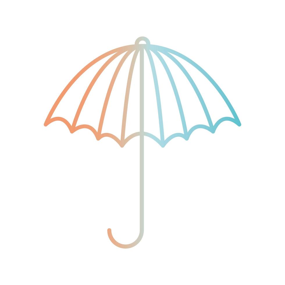 parapluie rayé style dégradé icône vecteur conception