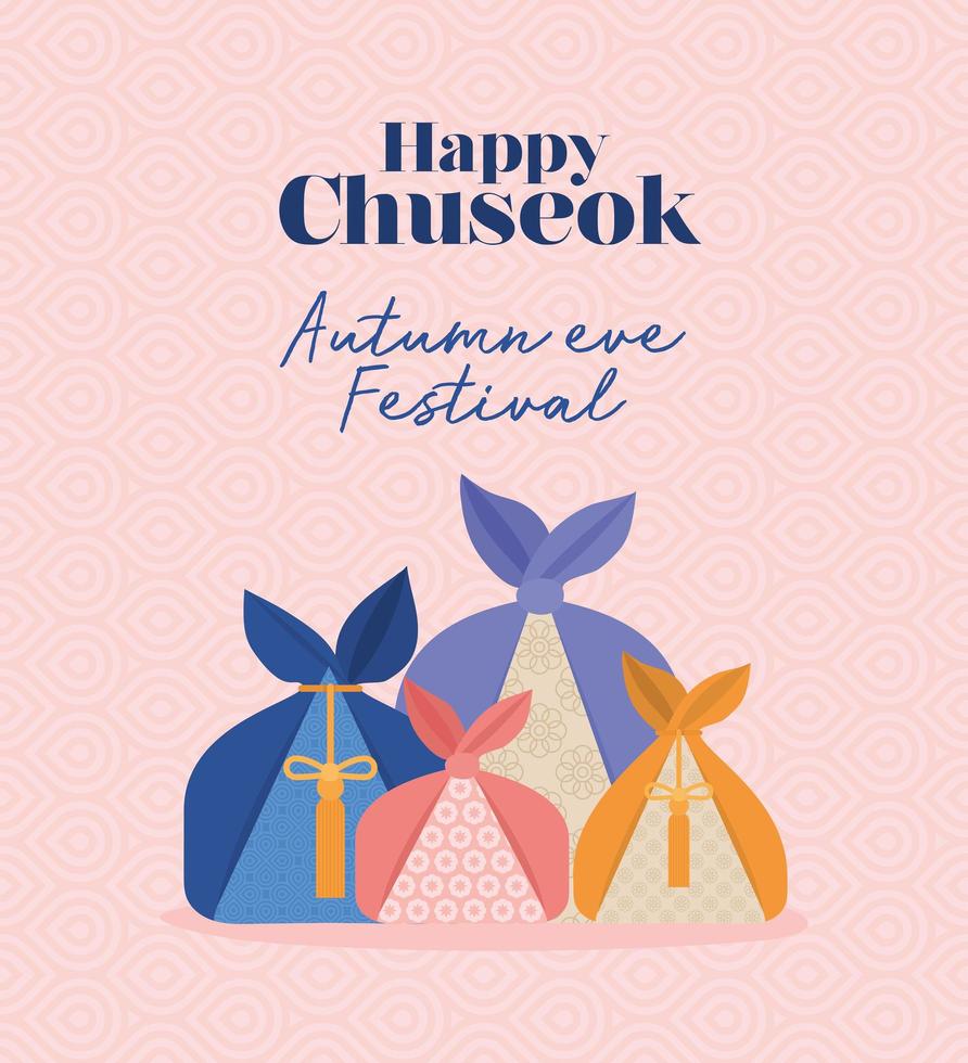 affiche du festival de chuseok vecteur