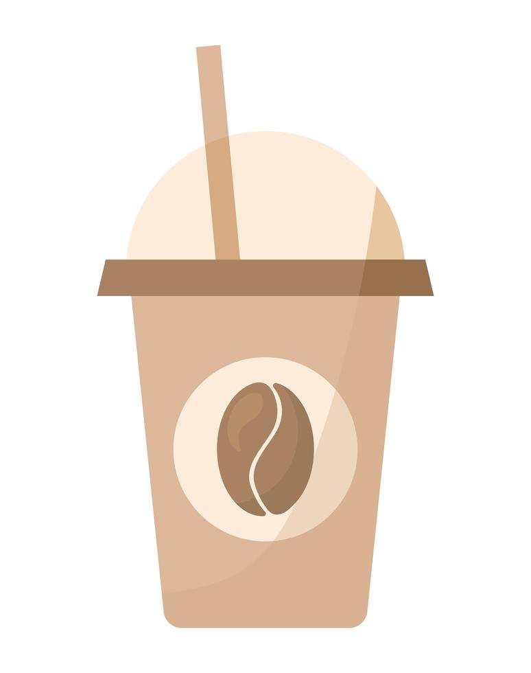 icône de tasse de café en fond blanc vecteur