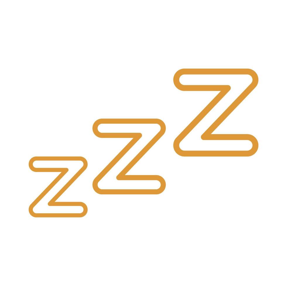 dormir zzz ligne style icône vecteur conception