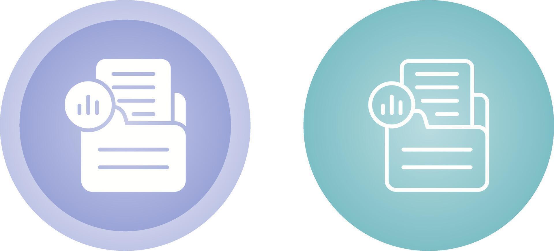 document analytique vecteur icône