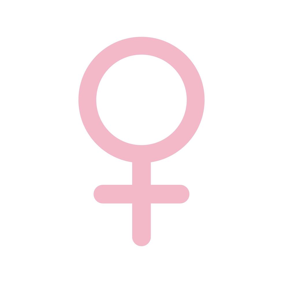 conception de vecteur d'icône de style plat de genre féminin