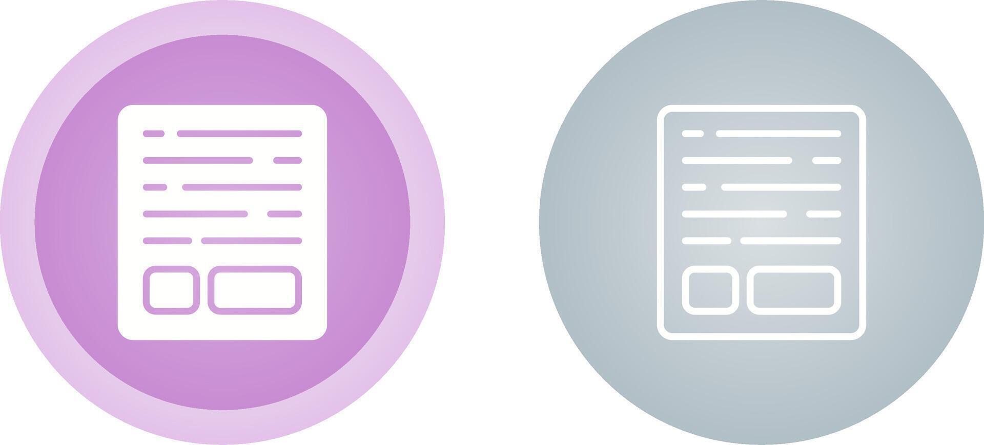 icône de vecteur de document