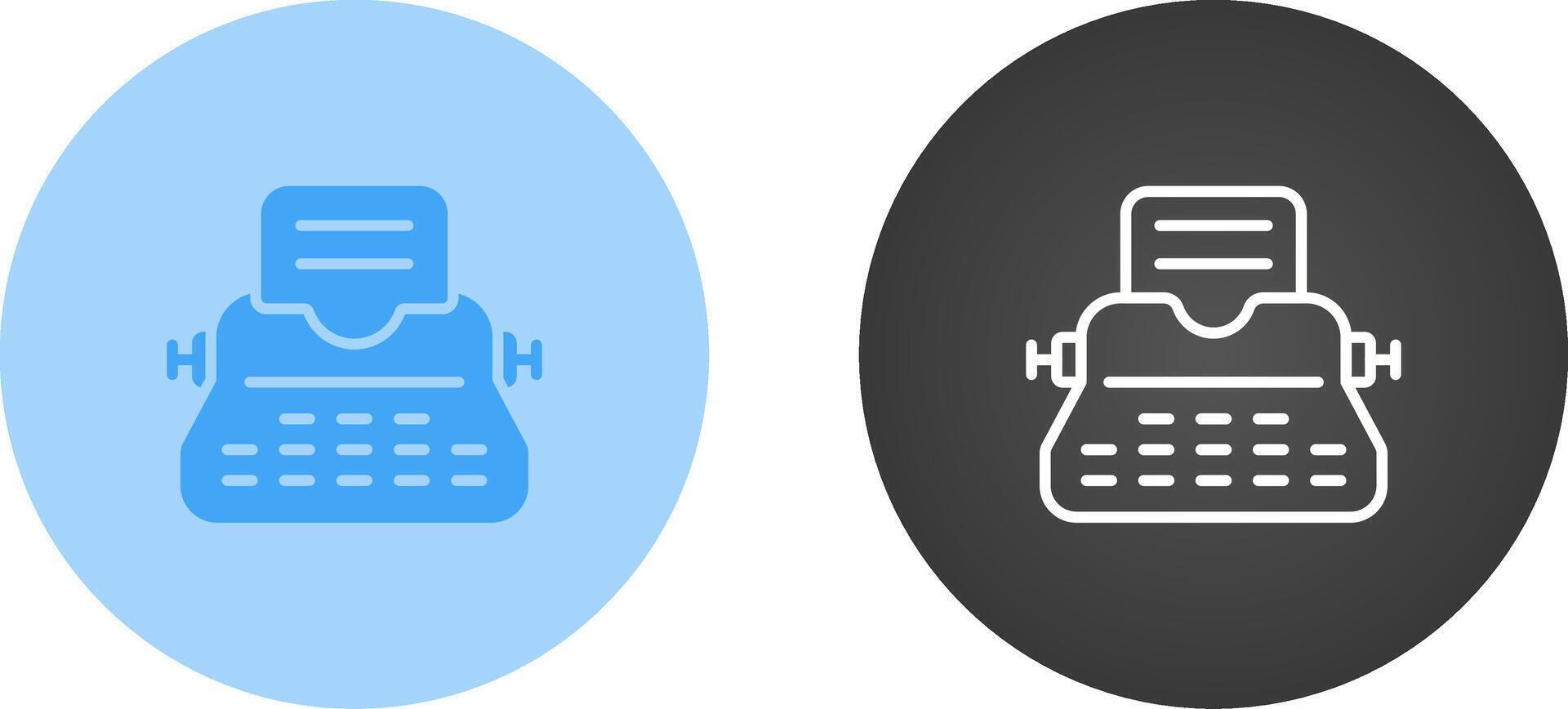 icône de vecteur de machine à écrire