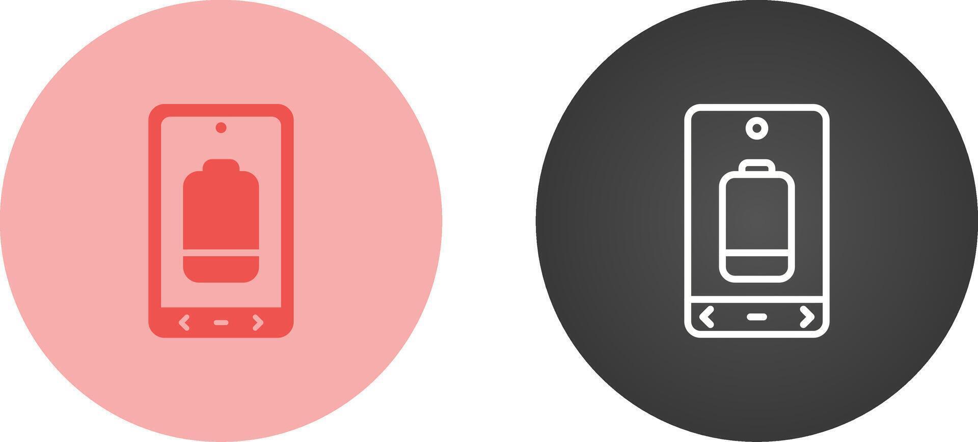 icône de vecteur de batterie faible