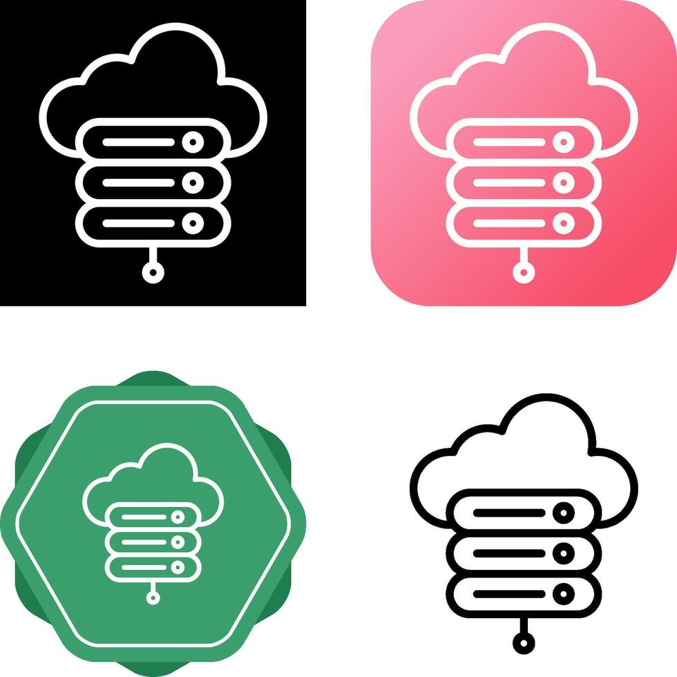 icône de vecteur de stockage en nuage