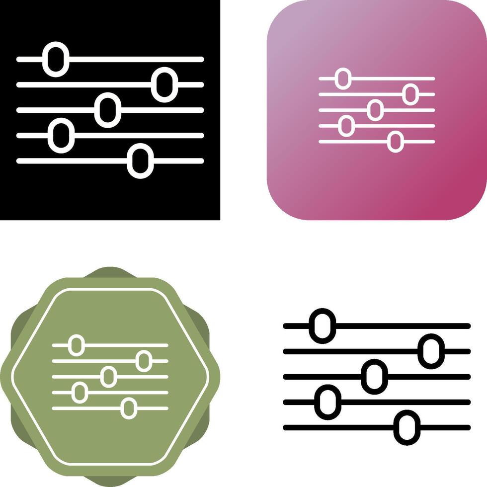 égalisation vecteur icône
