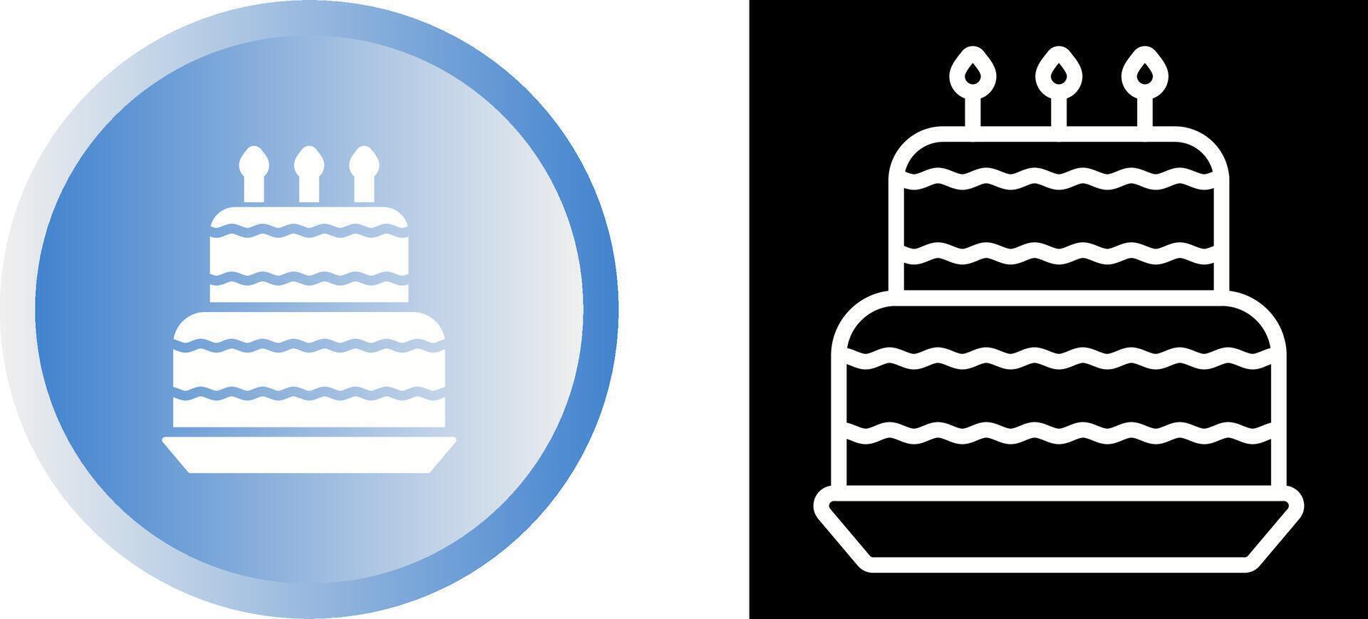 icône de vecteur de gâteau d'anniversaire