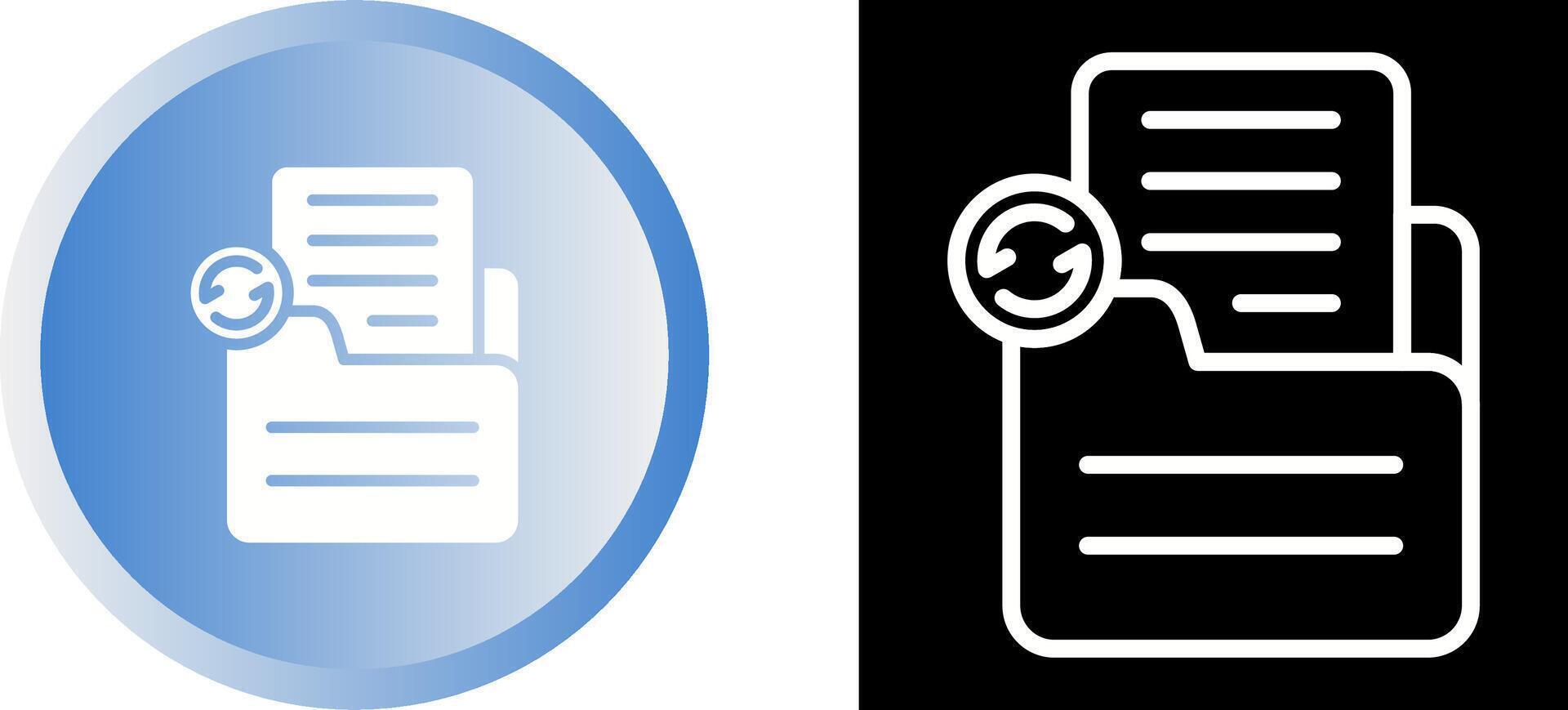 document synchroniser vecteur icône