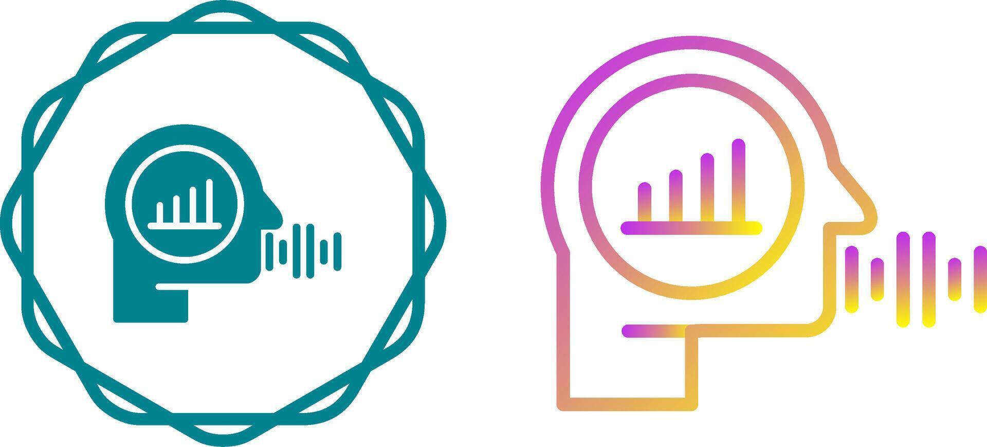 voix analytique vecteur icône
