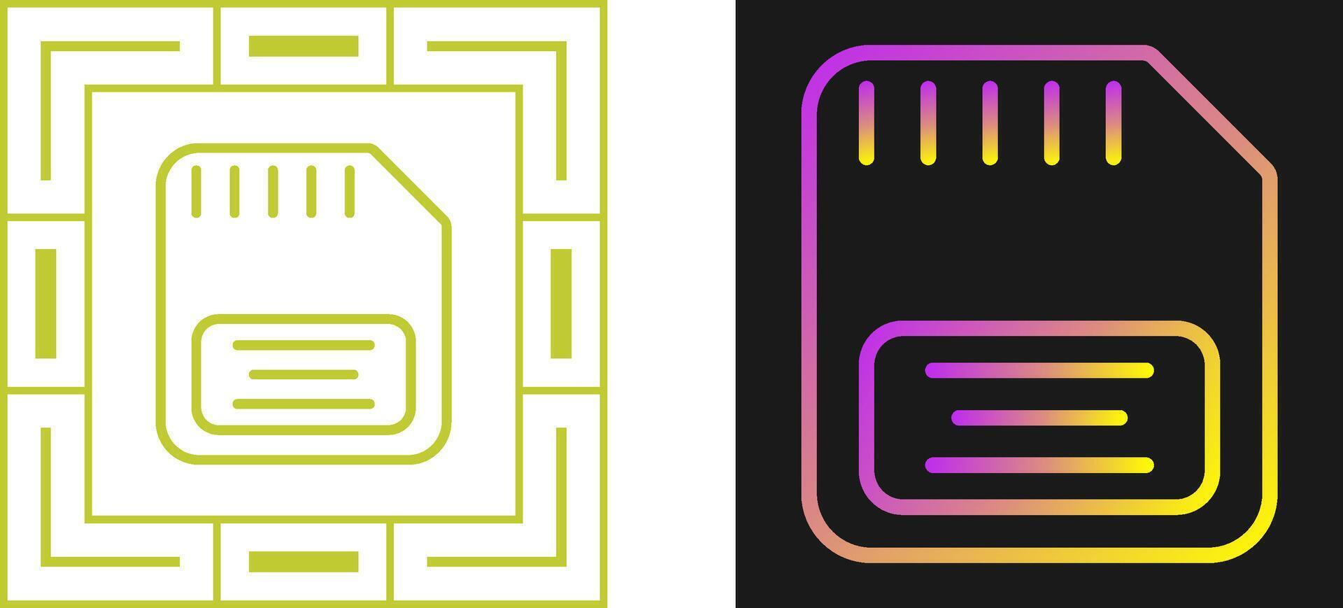 icône de vecteur de carte mémoire