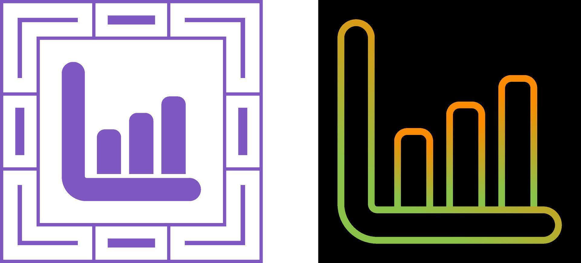 graphique histogramme vecteur icône