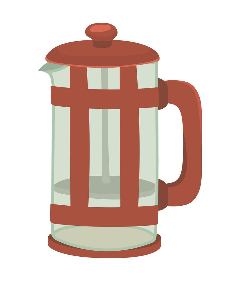 conception de cafetière en verre vecteur