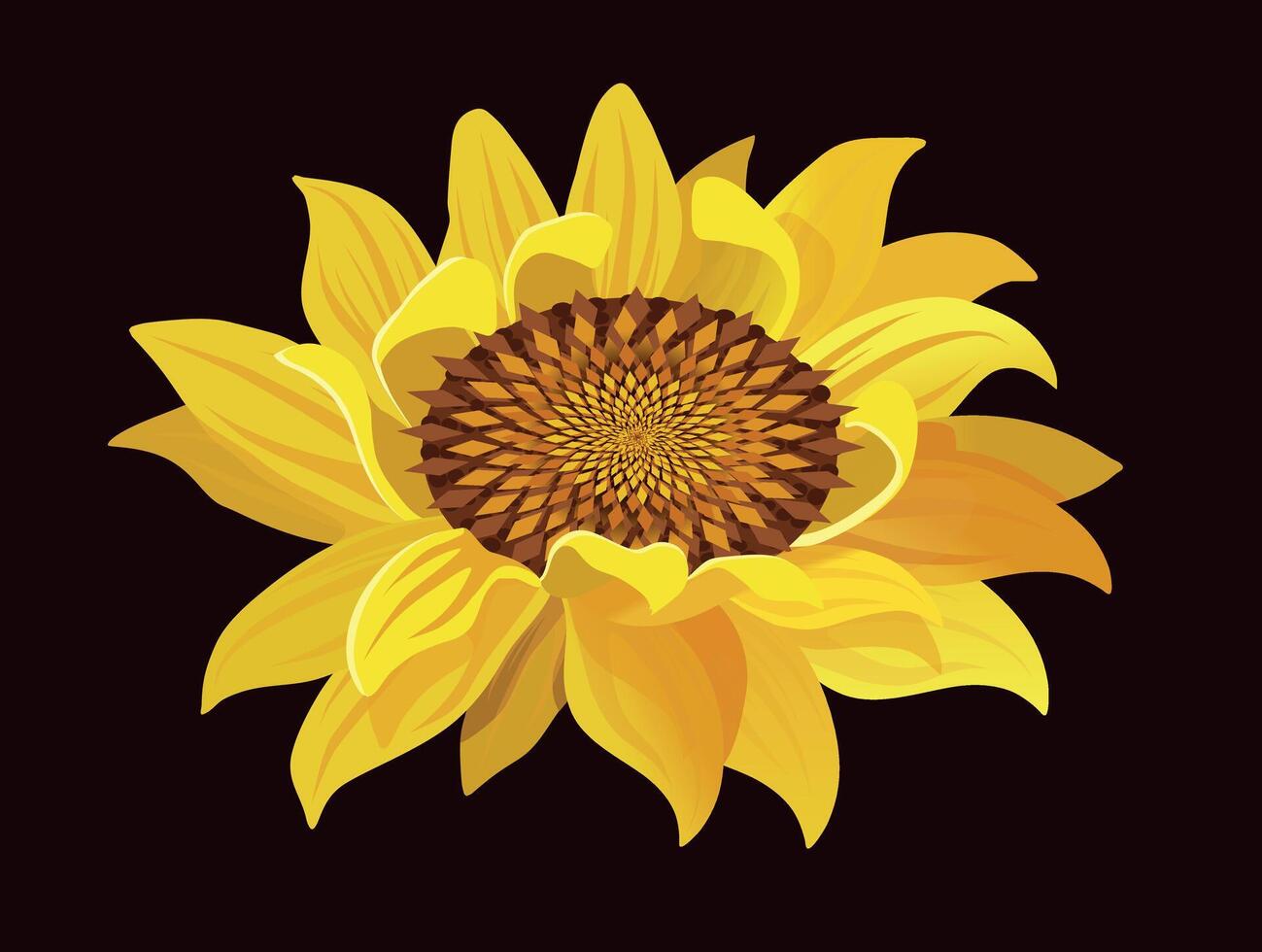 illustration de une Jaune tournesol fleur vecteur