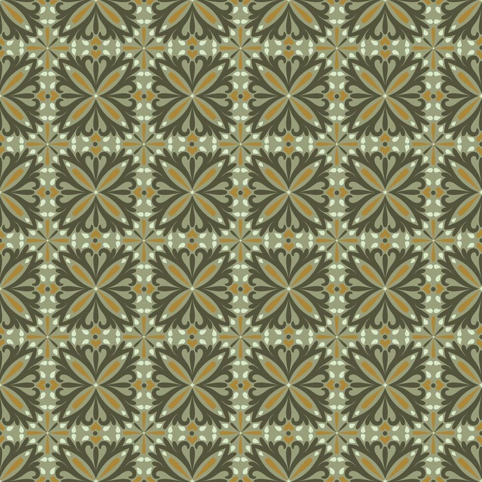 sans couture Contexte avec de dentelle ornement dans est style. vert mandala modèle pour fond d'écran, modèle remplit, la toile page arrière-plan, surface textures, classique en tissu vecteur