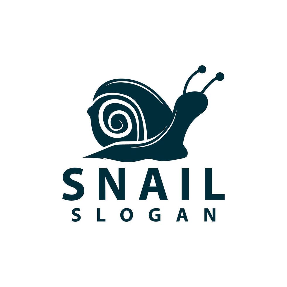 escargot logo conception silhouette lent la nature animal illustration Facile vecteur escargot produit marque inspiration